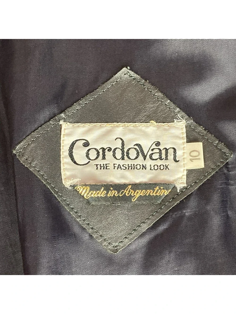 Women’s Size 10 Cordovan The Fashion Look Genuine Leather Jacket Black Red Trim